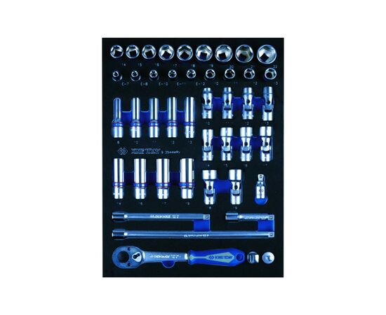 Набор инструментов KING TONY для тележки 259 шт. в ложементе (934-018MRVD), изображение 4 Набор инструментов KING TONY для тележки 259 шт. в ложементе (934-018MRVD), изображение 4