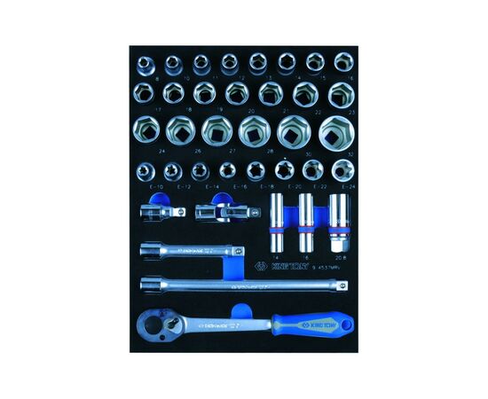 Набор инструментов KING TONY для тележки 259 шт. в ложементе (934-018MRVD), изображение 6 Набор инструментов KING TONY для тележки 259 шт. в ложементе (934-018MRVD), изображение 6