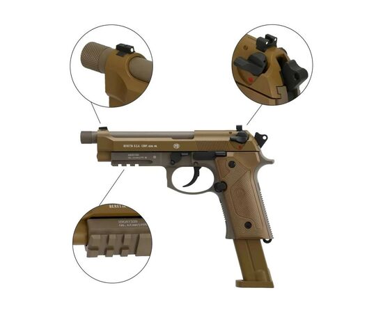 Пневматический пистолет Umarex Beretta M9A3FDE Blowback (5.8347), изображение 6 Пневматический пистолет Umarex Beretta M9A3FDE Blowback (5.8347), изображение 6