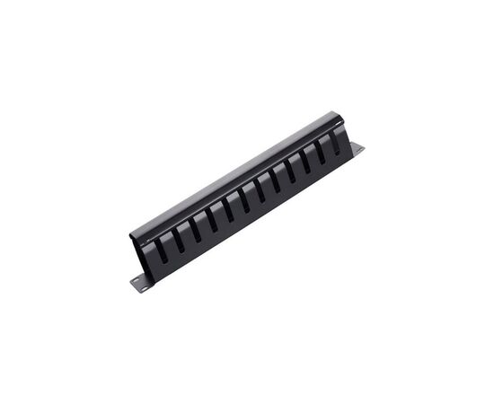 Кабельный организатор 19" 1U/12Port з кришкою, корпус метал Voltronic (20023)