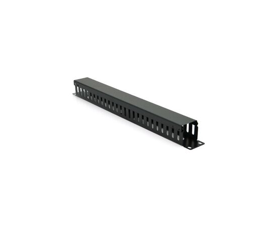 Кабельный организатор 19" 1U/24Port з кришкою, корпус метал Voltronic (26001)