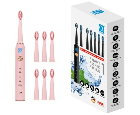 Електрична зубна щітка AHealth SMART SONIC SMILE 1 pink (AHsss1p)
