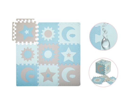 Детский коврик MoMi пазл Nebe 90 х 90 cм Blue (AKCE00031), изображение 3