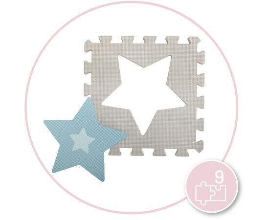 Детский коврик MoMi пазл Nebe 90 х 90 cм Blue (AKCE00031), изображение 7