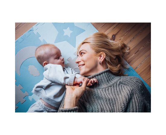 Детский коврик MoMi пазл Nebe 90 х 90 cм Blue (AKCE00031), изображение 9