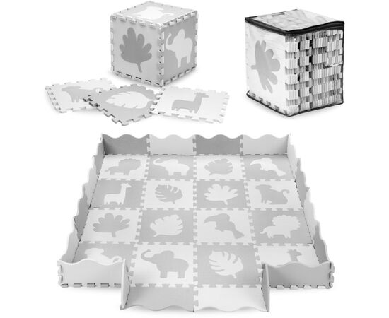 Детский коврик MoMi пазл Zawi 150 х 150 см Grey (MAED00013), изображение 3 Детский коврик MoMi пазл Zawi 150 х 150 см Grey (MAED00013), изображение 3