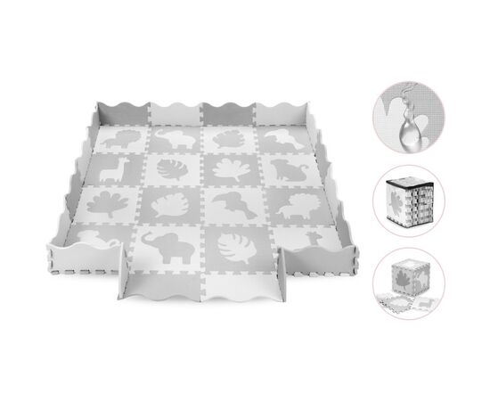 Детский коврик MoMi пазл Zawi 150 х 150 см Grey (MAED00013), изображение 4 Детский коврик MoMi пазл Zawi 150 х 150 см Grey (MAED00013), изображение 4