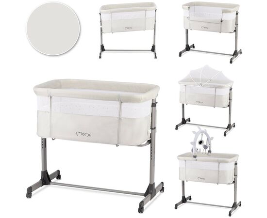 Кроватка MoMi Revo Light grey (LOZE00022), изображение 3 Кроватка MoMi Revo Light grey (LOZE00022), изображение 3