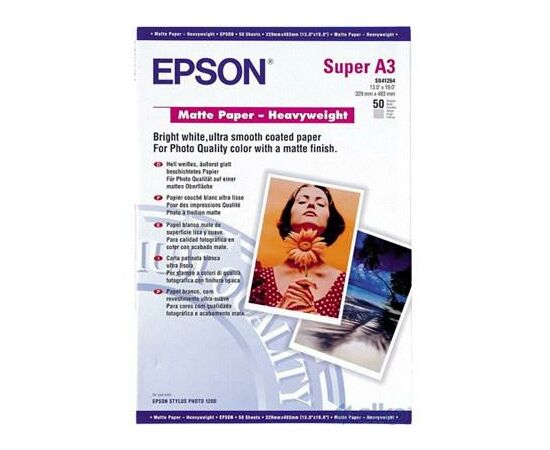 Фотобумага Epson A3+ Matte Paper-Heavyweight (C13S041264)