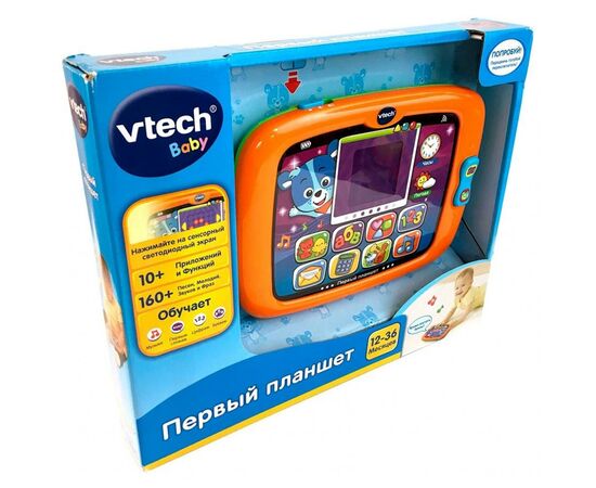 Развивающая игрушка VTech Первый планшет со звуковыми эффектами (80-151426), изображение 2 Развивающая игрушка VTech Первый планшет со звуковыми эффектами (80-151426), изображение 2