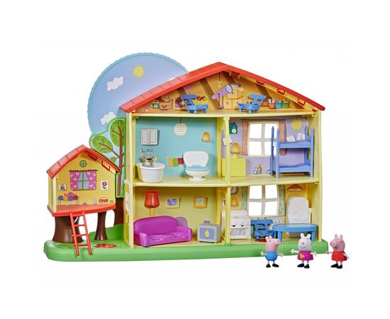 Игровой набор Peppa Pig Коттедж Пеппы День-ночь 3 фигурки, свет, звук (F2188)