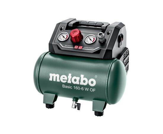 Компрессор Metabo BASIC 160-6 W OF безмасляный, 900Вт, 6л, 160л/мин, 8бар. (601501000)