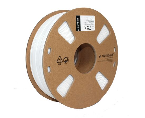 Пластик для 3D-принтера Gembird ABS, 1.75 мм, 1kg, white (3DP-ABS1.75-01-W), зображення 2 Пластик для 3D-принтера Gembird ABS, 1.75 мм, 1kg, white (3DP-ABS1.75-01-W), зображення 2