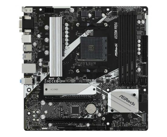 Материнская плата ASRock A520M PRO4, изображение 2 Материнская плата ASRock A520M PRO4, изображение 2