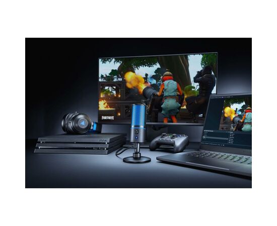Мікрофон Razer Seiren X PS4 Black/Blue (RZ19-02290200-R3G1), зображення 7 Мікрофон Razer Seiren X PS4 Black/Blue (RZ19-02290200-R3G1), зображення 7