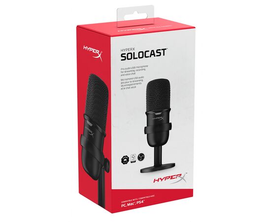Микрофон HyperX SoloCast Black (4P5P8AA), изображение 8 Микрофон HyperX SoloCast Black (4P5P8AA), изображение 8