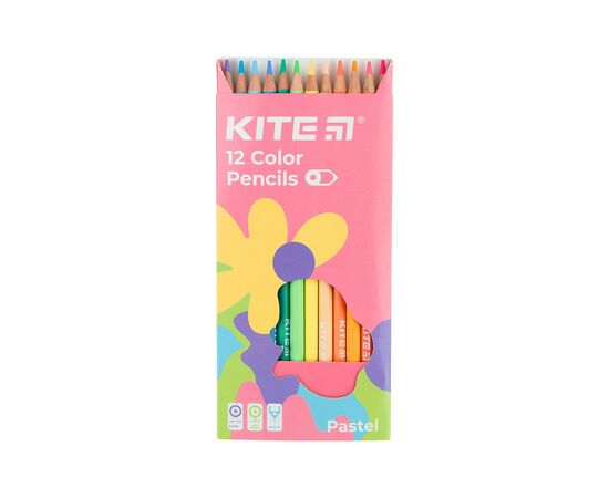 Олівці кольорові Kite Fantasy Pastel 12 кольорів (K22-451-2), зображення 3 Олівці кольорові Kite Fantasy Pastel 12 кольорів (K22-451-2), зображення 3
