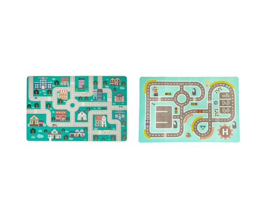 Игровой набор Ecotoys Деревянные кубики с ковриком Цветной город, 161 шт (PH05D012), изображение 9 Игровой набор Ecotoys Деревянные кубики с ковриком Цветной город, 161 шт (PH05D012), изображение 9