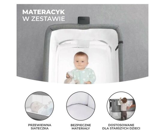 Ліжечко Kinderkraft Приставне ліжечко-люлька Neste Grow Beige (5902533923014), зображення 8 Ліжечко Kinderkraft Приставне ліжечко-люлька Neste Grow Beige (5902533923014), зображення 8
