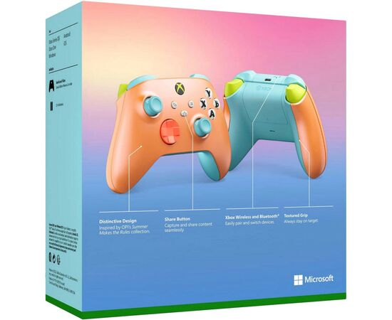 Геймпад Microsoft Xbox Wireless Controller Sunkissed Vibes Orange Special Edition (QAU-00118), зображення 6 Геймпад Microsoft Xbox Wireless Controller Sunkissed Vibes Orange Special Edition (QAU-00118), зображення 6