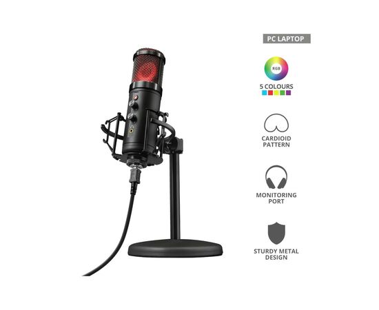 Мікрофон Trust GXT 256 Exxo USB Streaming Microphone (23510), зображення 7 Мікрофон Trust GXT 256 Exxo USB Streaming Microphone (23510), зображення 7