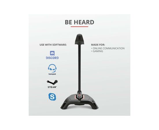 Мікрофон Trust GXT 215 Zabi LED-Illuminated USB Gaming Black (23800), зображення 8 Мікрофон Trust GXT 215 Zabi LED-Illuminated USB Gaming Black (23800), зображення 8