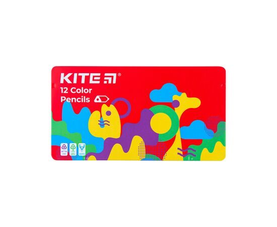 Карандаши цветные Kite Фэнтези трехгранные 12 цветов (K22-058-2)