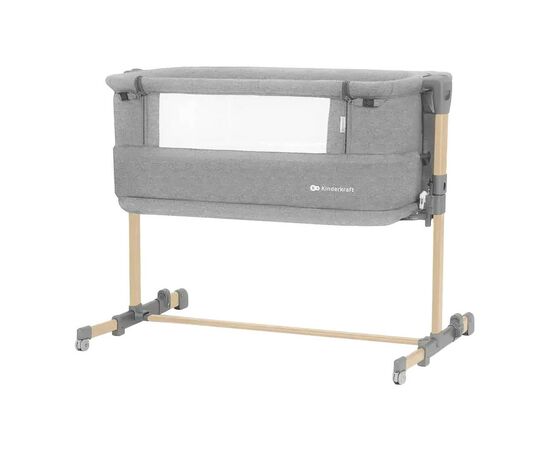Кроватка Kinderkraft Приставная кроватка-люлька Neste Grow Light Grey Grey Grey Full Wood (5902533923021)