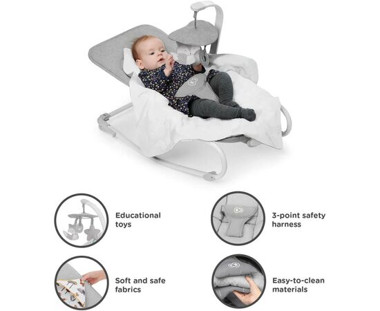 Кресло-качалка Kinderkraft Felio 2 Stone Grey (5902533921119), изображение 11