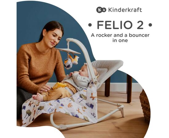 Кресло-качалка Kinderkraft Felio 2 Stone Grey (5902533921119), изображение 5