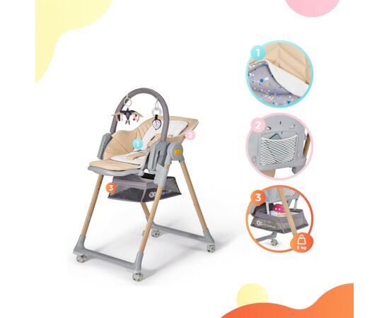 Стілець для годування Kinderkraft Lastree Beige Wood (5902533917303), зображення 10 Стілець для годування Kinderkraft Lastree Beige Wood (5902533917303), зображення 10