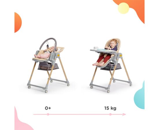 Стілець для годування Kinderkraft Lastree Beige Wood (5902533917303), зображення 9 Стілець для годування Kinderkraft Lastree Beige Wood (5902533917303), зображення 9