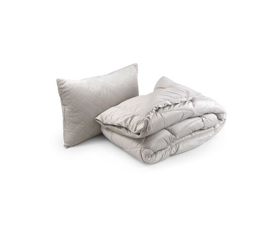 Одеяло Руно набор всесезонное силиконовое велюровое одеяло Soft Pearl 140х205 см с подушкой 50х70 см (924.55_Soft Pearl)