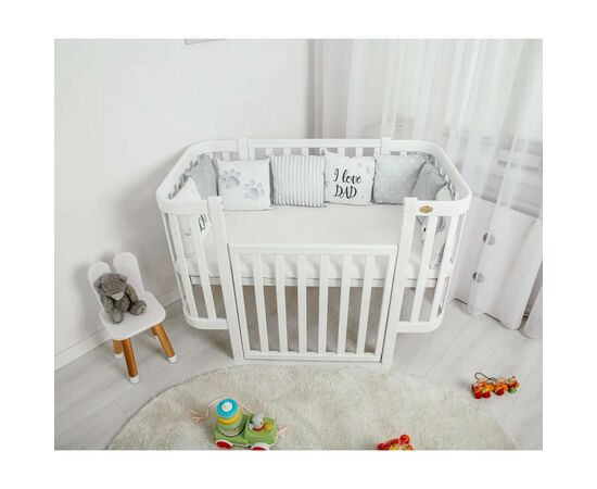 Кроватка Angelo Magic белая (дерево) 120х60 (12002), изображение 3