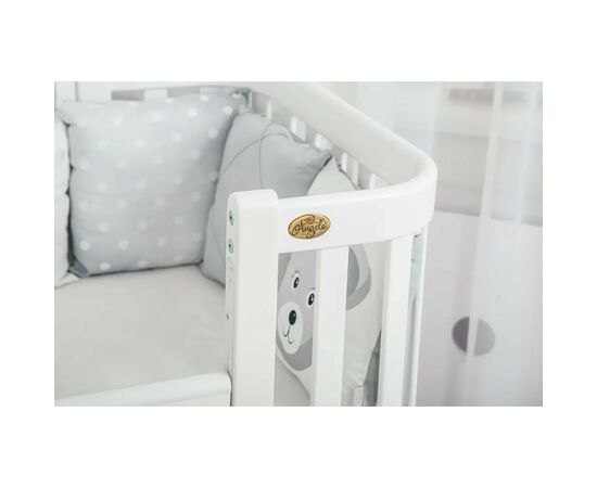 Кроватка Angelo Magic белая (дерево) 120х60 (12002), изображение 5