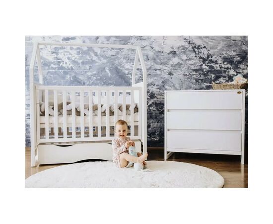Ліжечко Angelo Будинок (біле) 120х60 (12005), зображення 3 Ліжечко Angelo Будинок (біле) 120х60 (12005), зображення 3