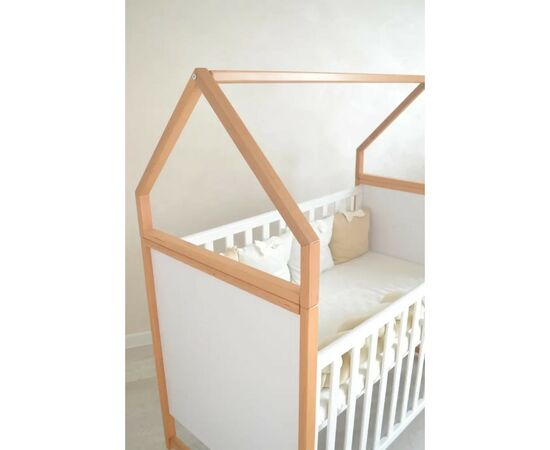 Ліжечко Angelo Будинок (біло-букове) 120х60 (12003), зображення 2 Ліжечко Angelo Будинок (біло-букове) 120х60 (12003), зображення 2