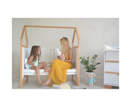 Ліжечко Angelo Будинок (біло-букове) 120х60 (12003), зображення 5 Ліжечко Angelo Будинок (біло-букове) 120х60 (12003), зображення 5