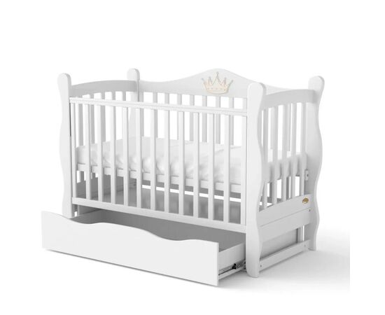 Кроватка Angelo Angelo LUX- 10 (белый) 120х60 (11028), изображение 2 Кроватка Angelo Angelo LUX- 10 (белый) 120х60 (11028), изображение 2