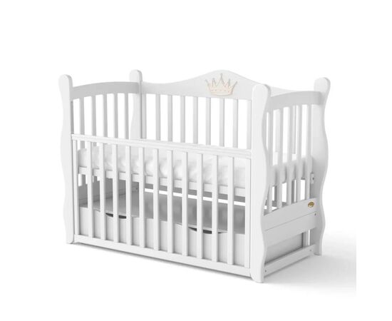 Кроватка Angelo Angelo LUX- 10 (белый) 120х60 (11028), изображение 3 Кроватка Angelo Angelo LUX- 10 (белый) 120х60 (11028), изображение 3