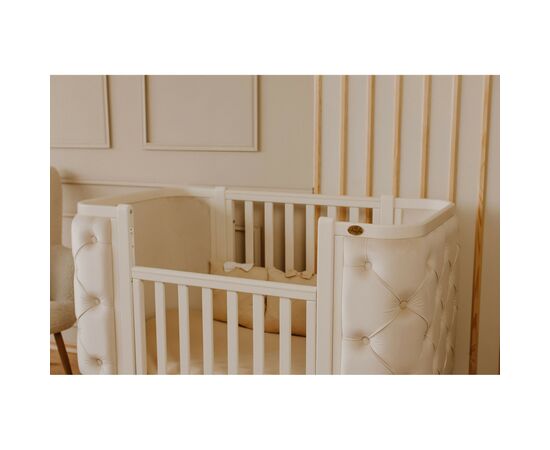 Кроватка Angelo Luna пуговицы айвори (велюр) 120х60 (12014), изображение 4 Кроватка Angelo Luna пуговицы айвори (велюр) 120х60 (12014), изображение 4