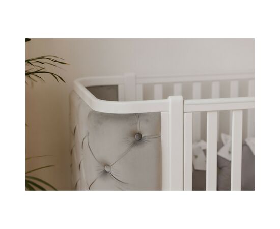 Кроватка Angelo Luna пуговицы серая (велюр) 120х60 (12012), изображение 7 Кроватка Angelo Luna пуговицы серая (велюр) 120х60 (12012), изображение 7