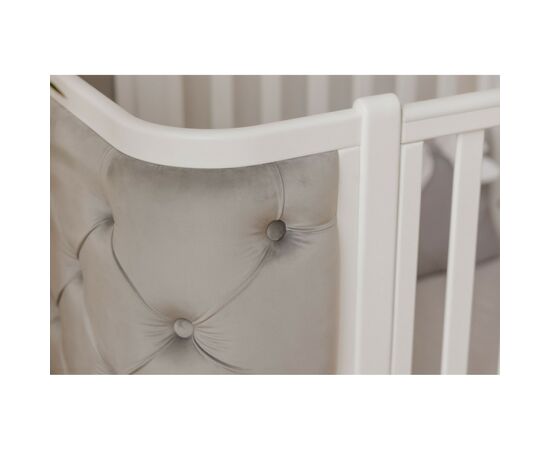 Кроватка Angelo Luna пуговицы серая (велюр) 120х60 (12012), изображение 9 Кроватка Angelo Luna пуговицы серая (велюр) 120х60 (12012), изображение 9