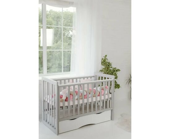 Кроватка Angelo LUX-11 (серый) 120x60 (11034), изображение 4 Кроватка Angelo LUX-11 (серый) 120x60 (11034), изображение 4