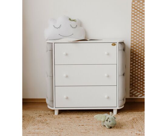 Комод-пеленатор Angelo Luna серый (велюр) 90х51х90 (30006), изображение 2 Комод-пеленатор Angelo Luna серый (велюр) 90х51х90 (30006), изображение 2