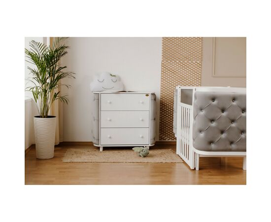 Комод-пеленатор Angelo Luna серый (велюр) 90х51х90 (30006), изображение 3 Комод-пеленатор Angelo Luna серый (велюр) 90х51х90 (30006), изображение 3