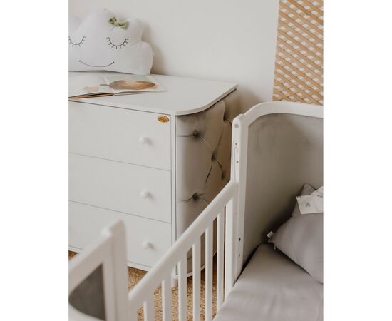 Комод-пеленатор Angelo Luna серый (велюр) 90х51х90 (30006), изображение 4 Комод-пеленатор Angelo Luna серый (велюр) 90х51х90 (30006), изображение 4