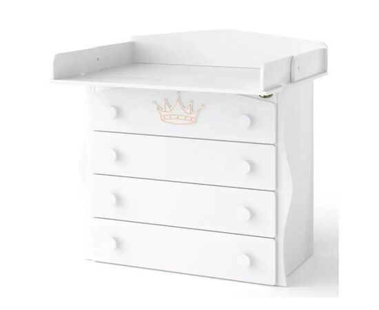 Комод-пеленатор Angelo Корона (белый) 90х51х90 (19006), изображение 2