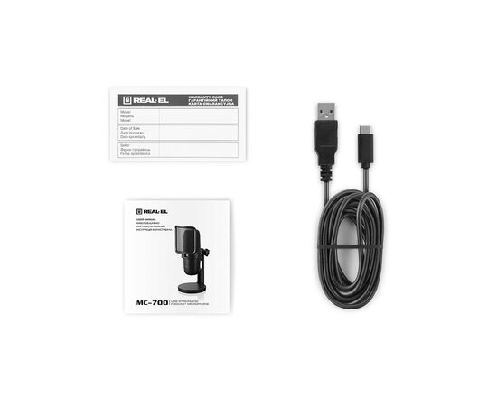 Мікрофон REAL-EL MC-700 Black, зображення 7 Мікрофон REAL-EL MC-700 Black, зображення 7
