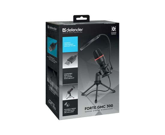 Мікрофон Defender Forte GMC 300 USB 1.5 м (64631), зображення 7 Мікрофон Defender Forte GMC 300 USB 1.5 м (64631), зображення 7